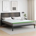 vidaXL Coussins de Matelas Blanc et vert 200 x 200 cm