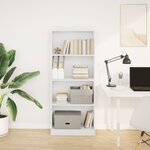 vidaXL Bibliothèque blanc 60x24x143 cm bois d'ingénierie