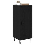 vidaXL Buffet Chêne noir 34 5 x 34 x 90 cm Bois d'ingénierie et fer