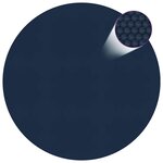 vidaXL Film solaire de piscine flottant PE 381 cm Noir et bleu
