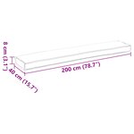 vidaXL Coussins de Pallette pour Banc 2 Pièces Noir 200x40x8 cm Tissu Oxford