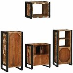 vidaXL Ensemble de mobilier de salle de bain 4 Pièces Bois Recyclé Solide
