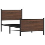 vidaXL Cadre de lit en métal sans matelas chêne marron 80x200 cm