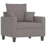 vidaXL Ensemble de canapés 3 Pièces avec coussins taupe tissu