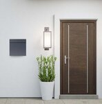 Boîte aux lettres murale ou sur pied design et Porte-journaux Verrouillable Gris anthracite
