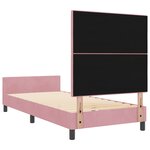 Lit vidaXL Rose 90x200 cm Velours
