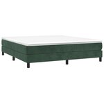 vidaXL Sommier à lattes de lit et matelas Vert foncé 160x200cm Velours