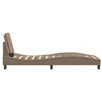vidaXL Cadre de lit avec LED sans matelas Zadar cappuccino 100x200 cm
