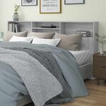 vidaXL Armoire de tête de lit Sonoma gris 220x19x103 5 cm