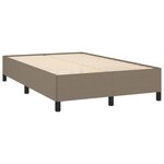 vidaXL Sommier à lattes de lit matelas et LED taupe 120x190 cm tissu