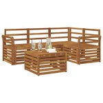 vidaXL Ensemble de canapés d'extérieur 5 Pièces Naturel