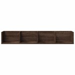 vidaXL Armoires murales 2Pièces chêne marron 99x18x16 5cm bois ingénierie