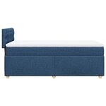 vidaXL Sommier à lattes de lit avec matelas Bleu 90x200 cm Tissu