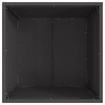 Foyer carré vidaXL Noir 50x50x30 cm en acier