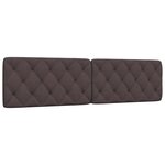 vidaXL Coussin de tête de lit marron foncé 200 cm tissu