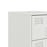 vidaXL Tables de chevet 2 Pièces blanc 34 5x39x62 cm acier