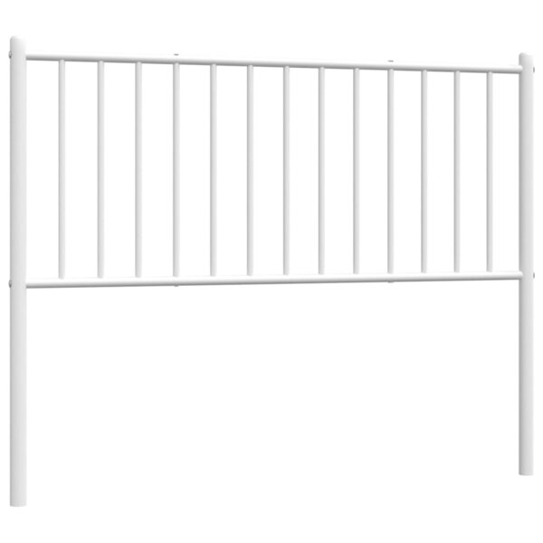 vidaXL Tête de lit métal blanc 100 cm
