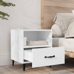 vidaXL Tables de chevet 2 Pièces Blanc Bois d'ingénierie