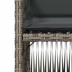vidaXL Chaises de jardin avec coussins lot de 4 gris résine tressée