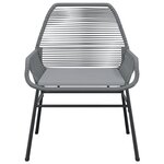 vidaXL Chaises de jardin lot de 2 avec coussins gris résine tressée