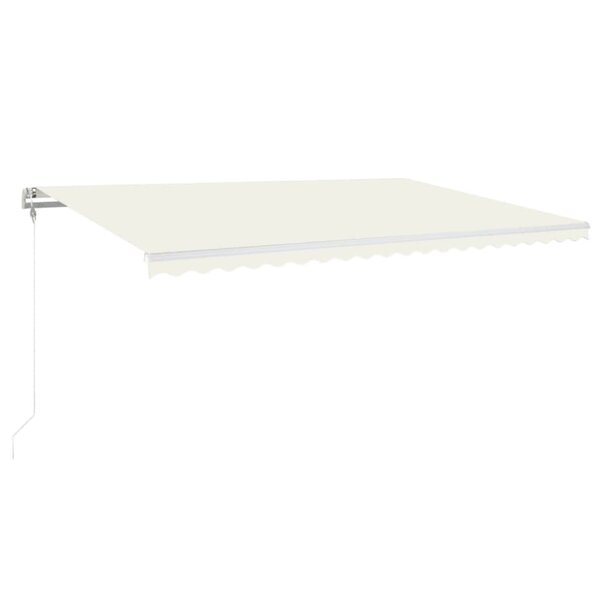 vidaXL Auvent rétractable automatique 500x350 cm Crème