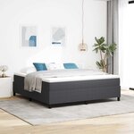 vidaXL Cadre de lit plateforme Gris foncé 180 x 200 cm