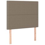 vidaXL Sommier à lattes de lit avec matelas Taupe 80x200 cm Tissu