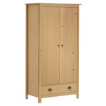 vidaXL Garde-robe à 2 portes Hill 89x50x170 cm Bois de pin solide