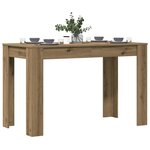 vidaXL Table à manger chêne artisanal 120x60x76 cm bois d'ingénierie
