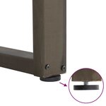 vidaXL Pieds de table à manger en forme de U  2 pièces  acier naturel  60 x (72-73) cm