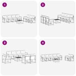 vidaXL Ensemble de canapés d'extérieur 8 pc Naturel et Beige