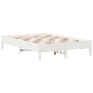 vidaXL Cadre de lit sans matelas blanc 150x200 cm bois de pin massif