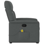 vidaXL Fauteuil de massage inclinable Gris foncé Tissu