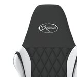 vidaXL Chaise de jeu de massage Noir et blanc Similicuir
