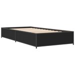 vidaXL Cadre de lit sans matelas noir 90x200 cm