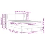 vidaXL Cadre de lit avec matelas 2 pc Housse amovible