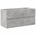 vidaXL Ensemble de meubles de salle de bain 2 Pièces gris béton