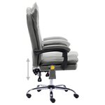 vidaXL Chaise de bureau de massage Anthracite Similicuir