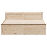 vidaXL Cadre de lit sans matelas avec tête de lit 200x200 cm bois pin