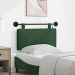 vidaXL Tête de lit suspendue Vert Jungle Tissu en velours côtelé