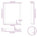 vidaXL Pieds de table à manger en forme de U  2 pièces  acier naturel  60 x (72-73) cm
