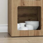 vidaXL Buffet Chêne artisanal 59 x 35 x 80 5 cm Bois d'ingénierie