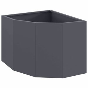 vidaXL Jardinière d'Angle Anthracite 45 x 45 x 35 cm Acier