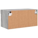 vidaXL Meuble TV avec lumières LED sonoma gris 60x30x30 cm