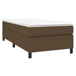 vidaXL Sommier à lattes de lit avec matelas Marron foncé 90x200 cm