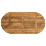 vidaXL Dessus de table 110x50x2 5 cm ovale bois massif de manguier