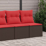 vidaXL Salon de jardin avec coussins 2Pièces marron résine tressée acacia