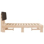 vidaXL Cadre de lit avec tête de lit rembourrée Taupe 120 x 190 cm