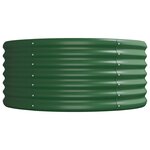vidaXL Lit surélevé de jardin Acier enduit de poudre 368x80x36 cm Vert