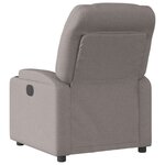 vidaXL Fauteuil inclinable Taupe Tissu